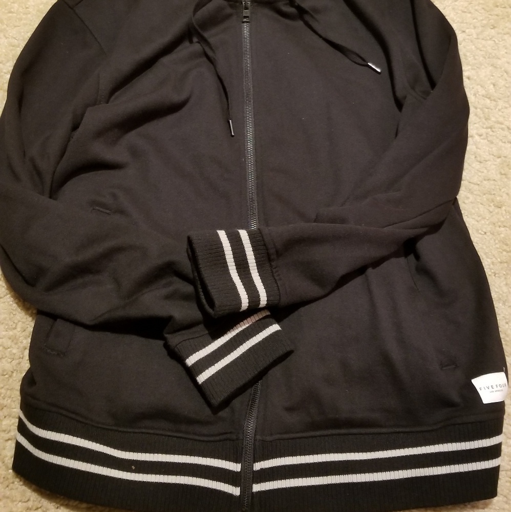 BRAND NEW Silver and Black Jacket with Hood.
